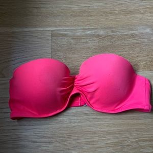 Victorias Secret Coral Strapless Bikini Top